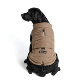 Spark Paws dog winter jacket front view demonstrates water resistance and warm protection