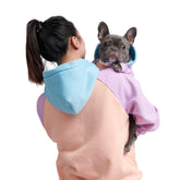 Spark Paws human hoodie cotton candy front view shows buttery-soft fabric for daily comfort.