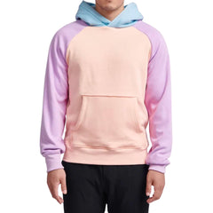 Spark Paws Human Hoodie cotton candy side view highlighting versatile street-ready style for everyday errands.