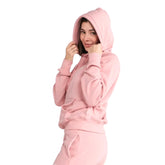 Spark Paws Human Hoodie dusty pink front view showcases buttery-soft fabric for everyday comfort.