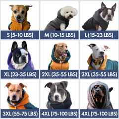 Spark Paws reversible fleece dog jacket hood up keeps ears warm on chilly strolls