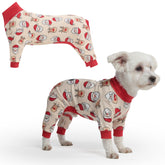 Spark Paws Santa Rudolph dog Christmas pajama front view for all breeds with ultra-soft stretch