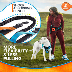 SparklyPets waist leash poop bag pocket makes cleanup quick during walks.