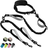 SparklyPets hands-free double dog leash with padded handles offers comfortable control for two dogs.