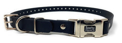 Sparky Pet Co Apollo eCollar strap closeup buckle for secure fit during training.