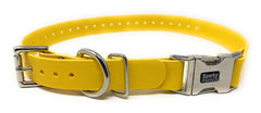 Sparky Pet Co Apollo eCollar strap closeup in yellow for a durable replacement.