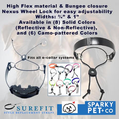 Sparky Pet Co Surefit ECollar Strap adjustable fit for a comfortable, personalized collar size.