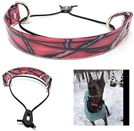 Sparky Pet Co 3/4 E Collar easy-fit band in pink-black camo Biothane for secure training.