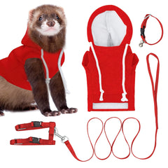 Spartan Atlantic red ferret sweater detail highlighting cozy knit and adjustable fit.