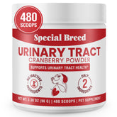 Special Breed cranberry powder tub ready to support your dog's urinary health