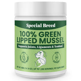 Special Breed Green Lipped Mussel Powder bottle demonstrates natural joint support