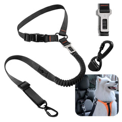 Spigen Universal 2-in-1 retractable seat belt headrest attachment for secure dog rides
