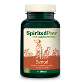 Spirited Paw Dental powder tub front supports easy daily dental care and fresh breath.