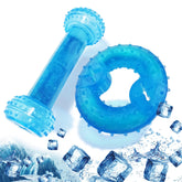 SPOFLY Puppy chew toy freezable ring dumbbell for soothing teething and cool relief
