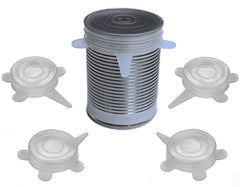 Spoiled Pet can lids pack closeup with stretchable silicone seals for freshness