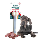 Sporn Durable Marrow Dog Chew Bones package view highlighting durable chew toy for strong chewers