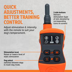 SportDOG SportTrainer orange waterproof DryTek collar ready for rugged field conditions.