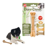 SPOT Bam-Bones bone front view shows a durable bamboo chew for dogs.