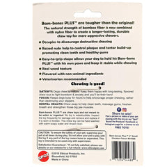 SPOT Bam-Bones Plus easy-grip chew toy, 4in, helps dogs hold steady while chewing.
