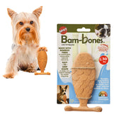 SPOT Bam-Bones salmon-flavored chew—durable for light to moderate chewers.