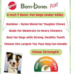 SPOT Bam-Bones Plus T-Bone grip ergonomic-design demonstrates paw-friendly T-shape for easy gripping.