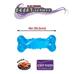 SPOT Play Strong Scent-sations bone during outdoor fetch, ideal for play.