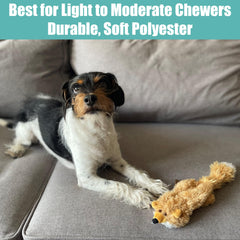 SPOT Skinneeez Fox side-tug-play demonstrates mess-free fun during tug games.