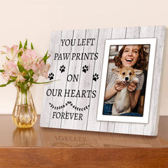 Spricoz dog memorial frame paw prints detail adds sentimental charm for remembrance.