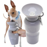Springer by Springland dog water bottle with closed cap ready for travel.