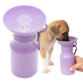 Springer by Springland dog water bottle with lilac cap for convenient hydration on the go.