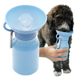 Springer by Springland dog water bottle side view shows portable design for walks.
