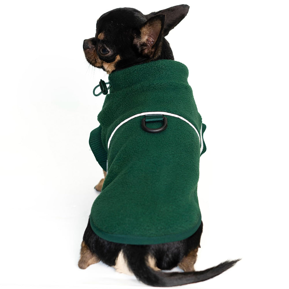 Sprypetto small dog sweater back D-ring enables quick leash attachment during chilly walks.