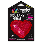 Spunky Pup Squeaky Gems Heart toy with squeaker sparks interactive fetch.