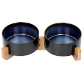 SPUNKYJUNKY ceramic dog bowl food closeup demonstrating lead-free safety