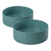 SPUNKYJUNKY 60oz ceramic dog and cat bowl front view highlights durable, easy-clean design.