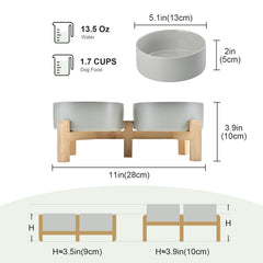 SPUNKYJUNKY bamboo stand grey finish and assembly for stable feeding