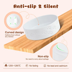 SPUNKYJUNKY ceramic bowl surface shows non-porous interior for easy cleaning