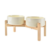SPUNKYJUNKY elevated ceramic dog bowls offer clean, lead-free meals at 7.3 inches