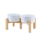 SPUNKYJUNKY elevated dog bowls ceramic ready for fresh meals at a comfortable height.