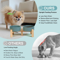 SPUNKYJUNKY slip-proof base and heavy ceramic bowls on stable feet