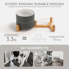SPUNKYJUNKY wooden stand detail reveals a spill-preventing design with a tidy floor.