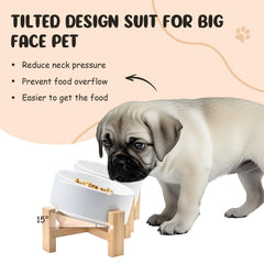 SPUNKYJUNKY wooden stand side angle highlights sturdy non-slip support.