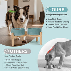 SPUNKYJUNKY elevated setup side view demonstrates ergonomic posture support during meals
