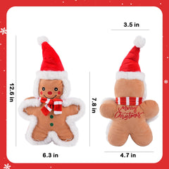 spxkd gingerbread man plush dog toy soft texture for cuddling and chewing