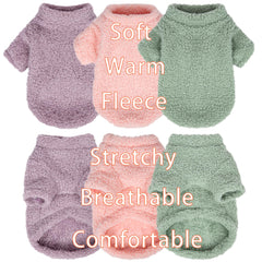 SQUARE MOON dog sweater medium-light-pink shown on a dog for cozy style.