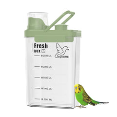 SQUSIMEI 3 Qt bird seed storage front view keeps feed organized and fresh.