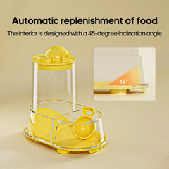 SQUSIMEI hamster feeder base stays stable during active play and feeding.
