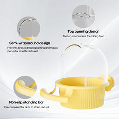 SQUSIMEI No Mess Bird Feeder Water Dispenser Set drinker component enables easy hydration on the go.