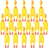 Sratte 16-pack screaming rubber chickens shown for bulk play and laughter