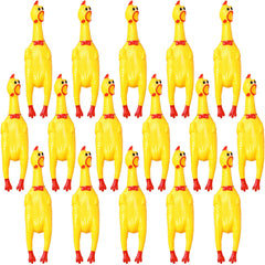 Sratte 16-pack screaming rubber chickens shown for bulk play and laughter